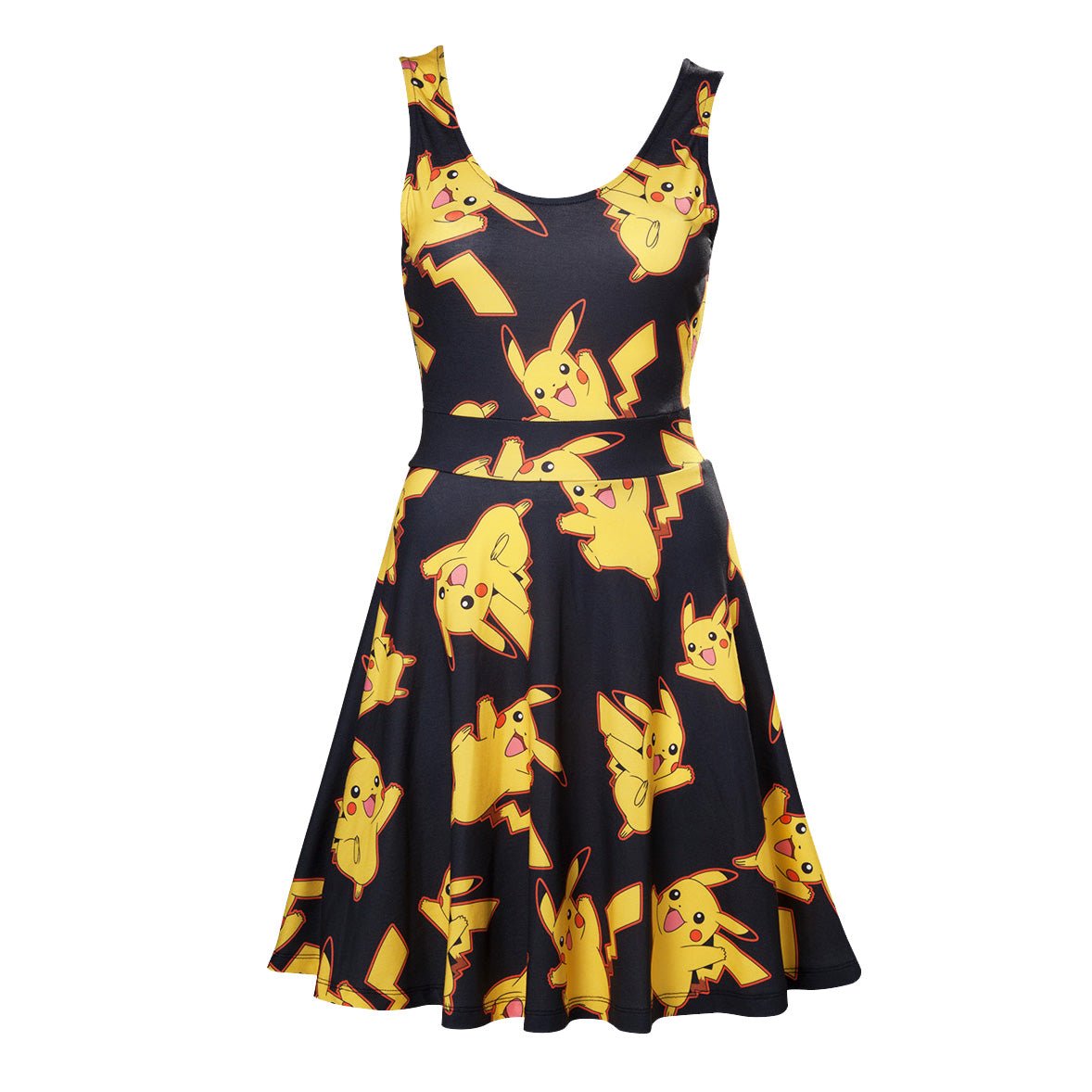 Pokemon Pikachu Print Skater Dress - GeekCore