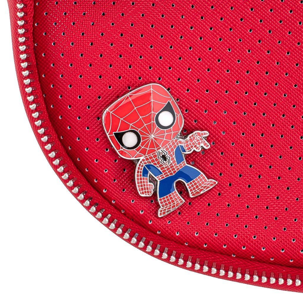 Pop! by Loungefly x Marvel Spider - Man Pin Collector Crossbody Bag - GeekCore