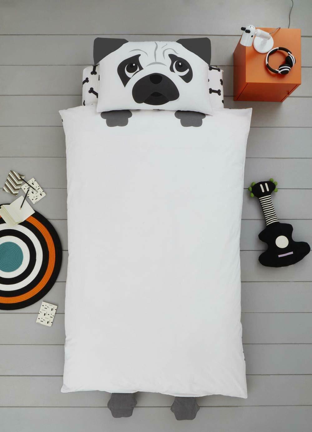 Puppy Dog Shaped Single Duvet Cover Bedding Set - GeekCore