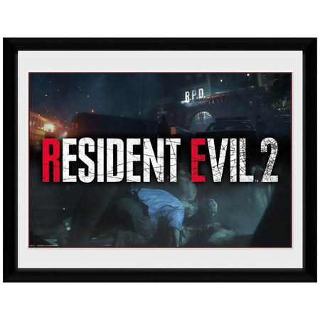 Resident Evil 2 Logo Framed 16 x 12 Inches Print - GeekCore