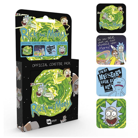 Rick and Morty Coasters (4 Pack) - GeekCore