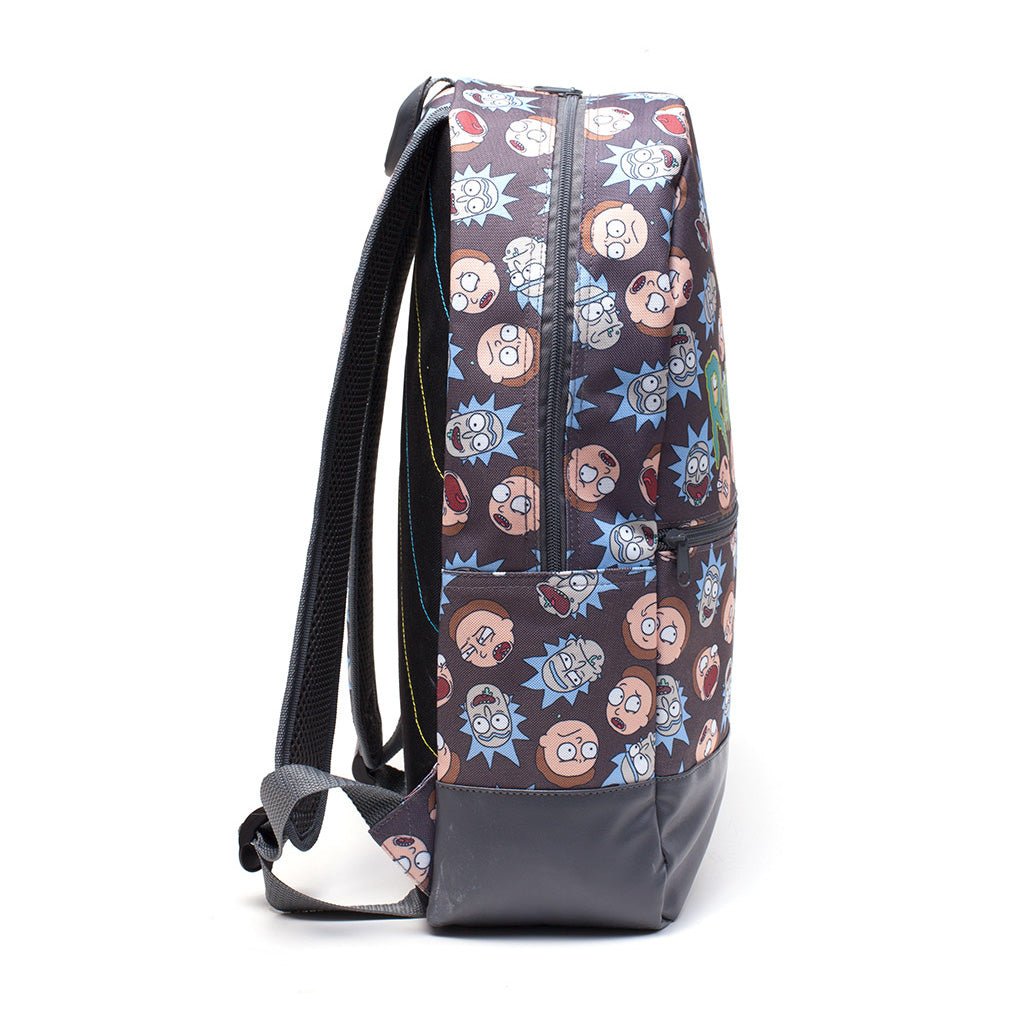 Rick and Morty Face Print Backpack - GeekCore