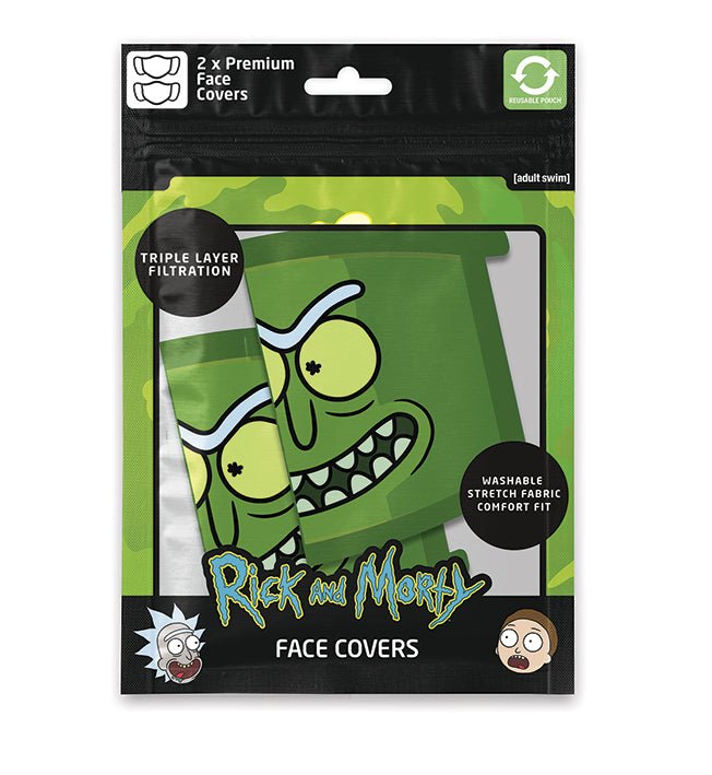 Rick and Morty Pickle Rick Face Mask 2 Pack - GeekCore