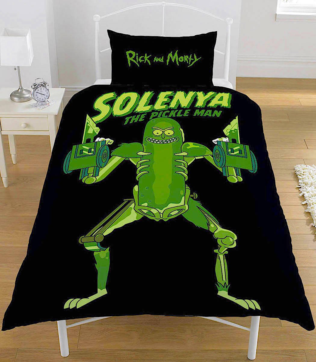 Rick and Morty Pickle Rick Single Duvet Cover Bedding Set - GeekCore