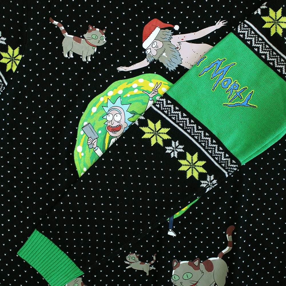 Rick and Morty Portal Knitted Christmas Jumper / Sweater - GeekCore