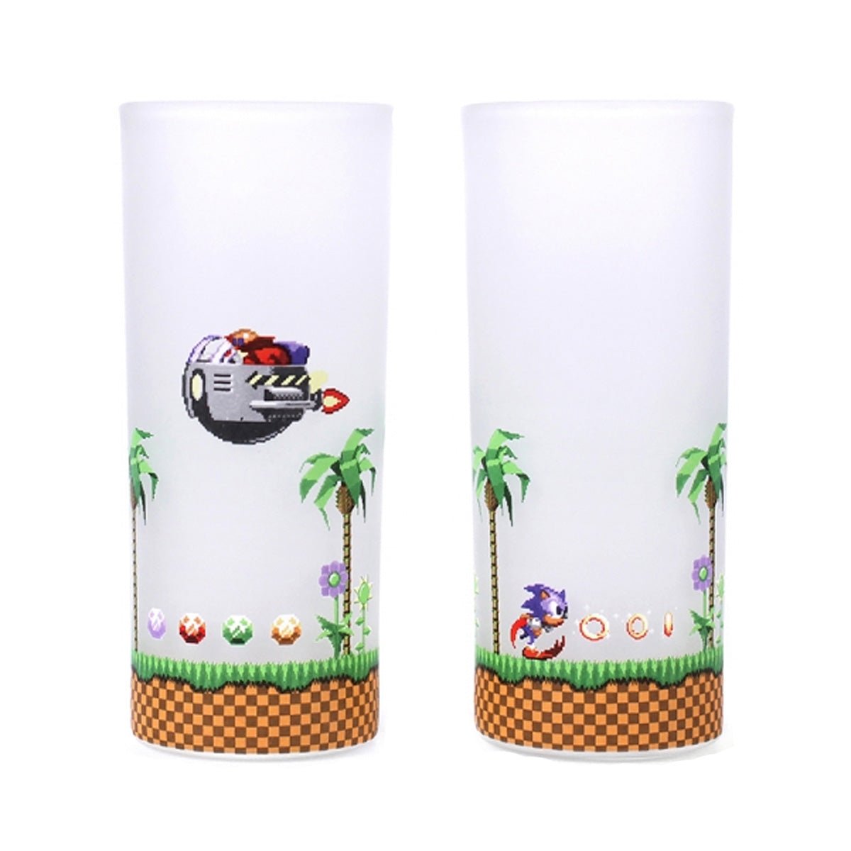 Sonic the Hedgehog Set of 2 Glasses (Sonic & Eggman) - GeekCore