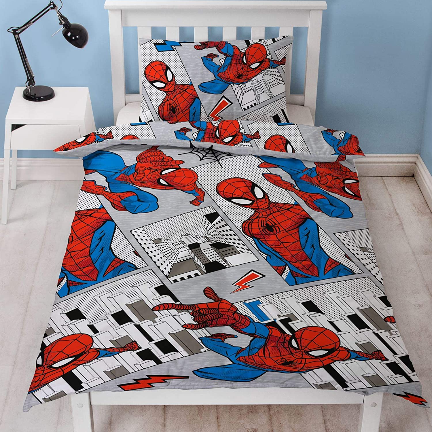 Spider - Man Web Swinger Reversible Single Duvet Cover Bedding Set - GeekCore