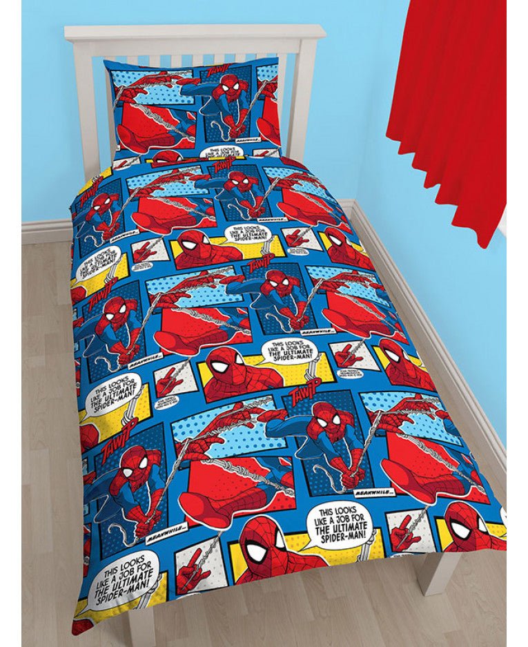 Spider - Man Webhead Reversible Single Duvet Cover Bedding Set - GeekCore