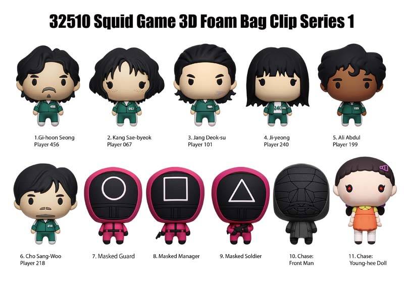 Squid Game Series 1 Blind Bag Mystery Bag Clip - GeekCore