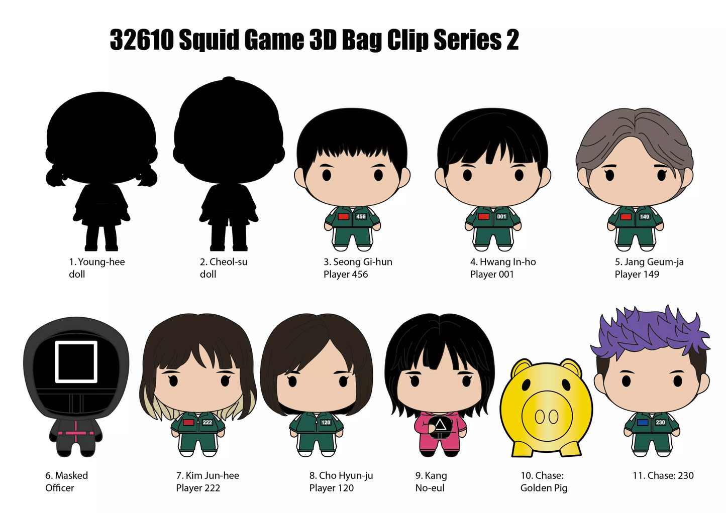 Squid Game Series 2 Blind Bag Mystery Bag Clip - GeekCore