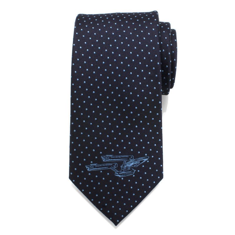 Star Trek Enterprise Dot Pattern Silk Tie - GeekCore