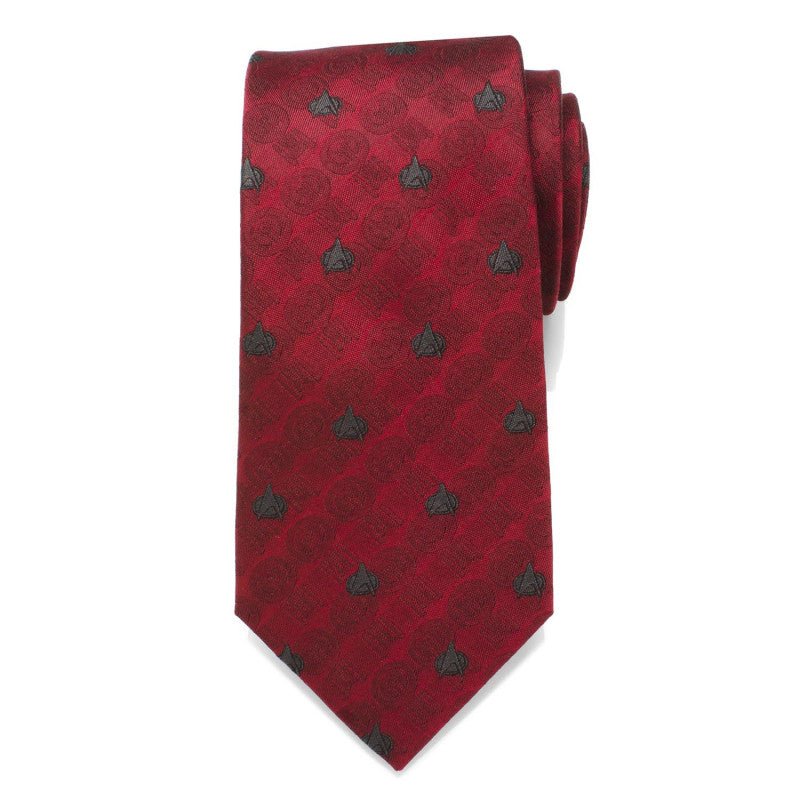 Star Trek TNG Red Delta Silk Tie - GeekCore