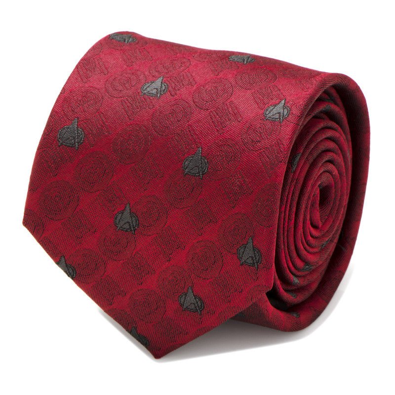 Star Trek TNG Red Delta Silk Tie - GeekCore