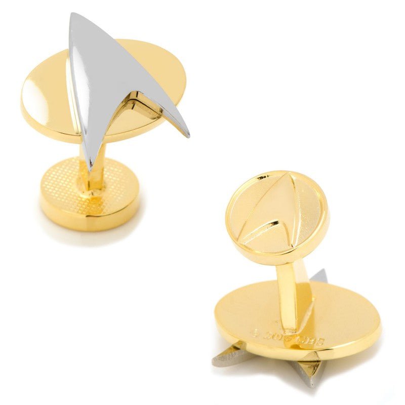 Star Trek Two - Tone Delta Shield Cufflinks - GeekCore