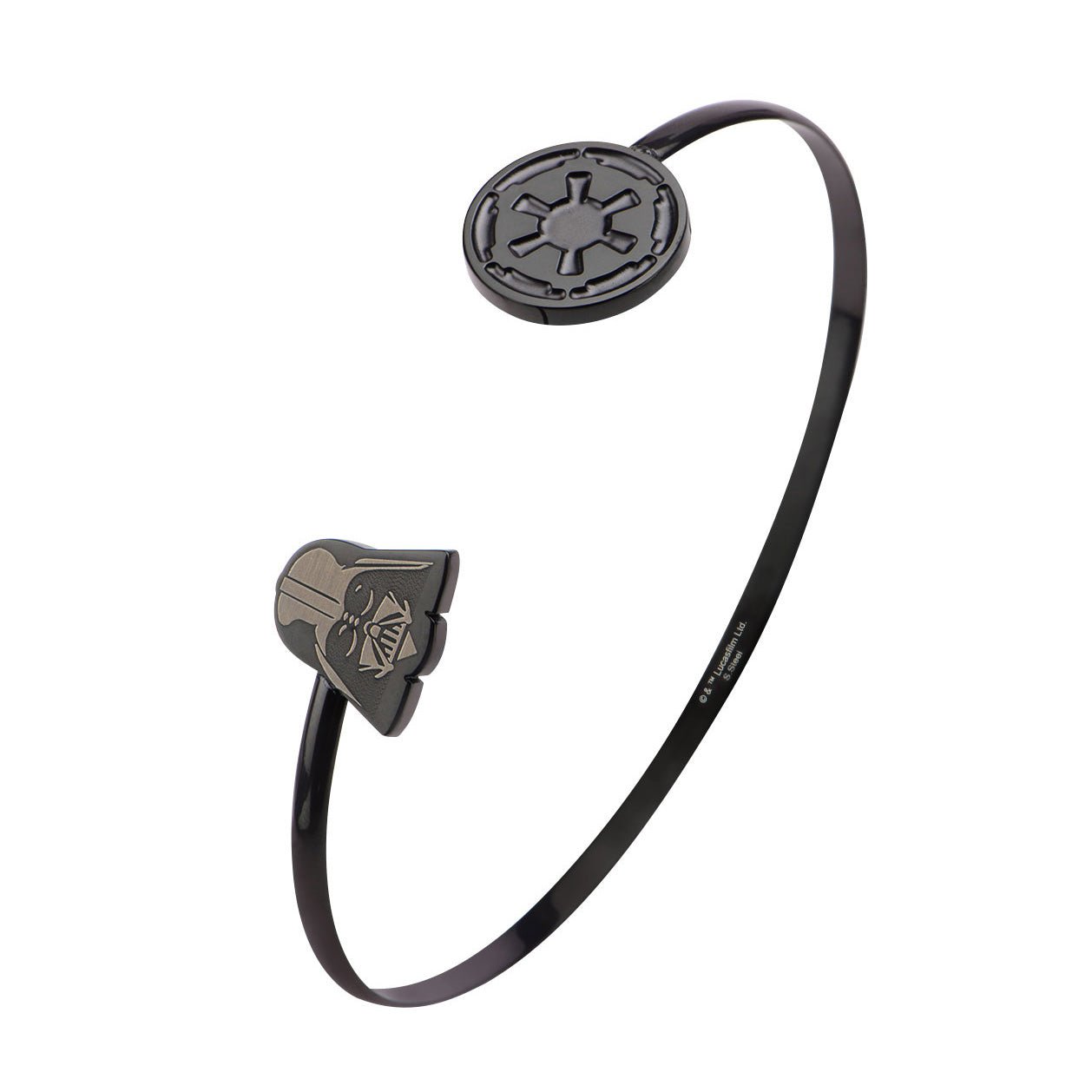 Star Wars Darth Vader Black Stainless Steel Bangle - GeekCore