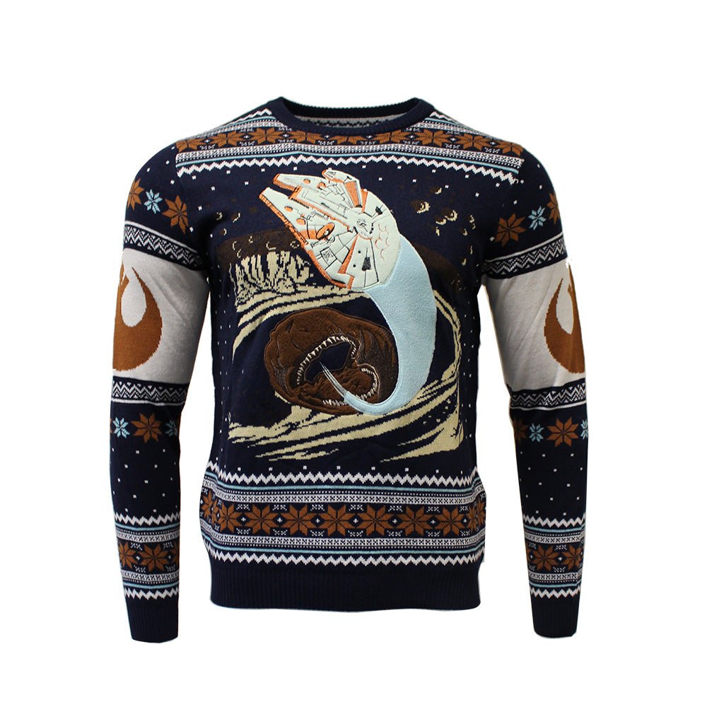 Star Wars Millennium Falcon Escape Knitted Christmas Jumper / Sweater - GeekCore