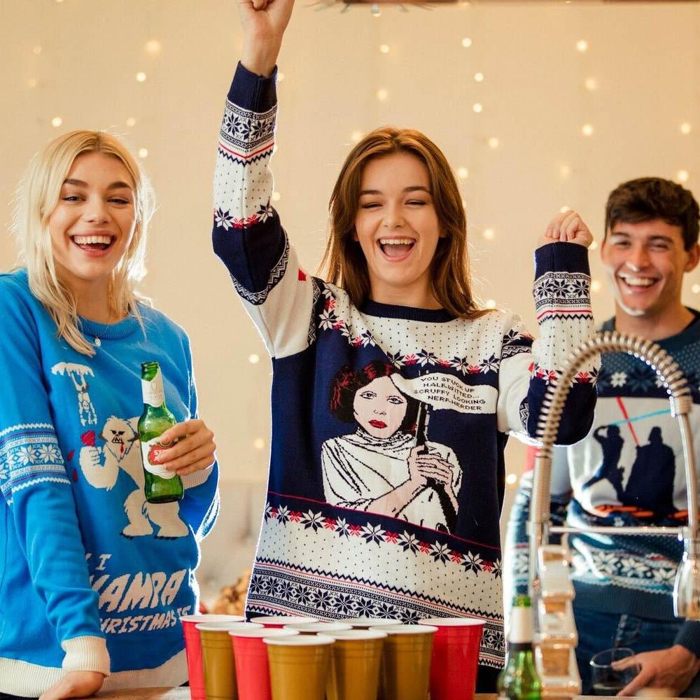 Star Wars Princess Leia Knitted Christmas Jumper / Sweater - GeekCore