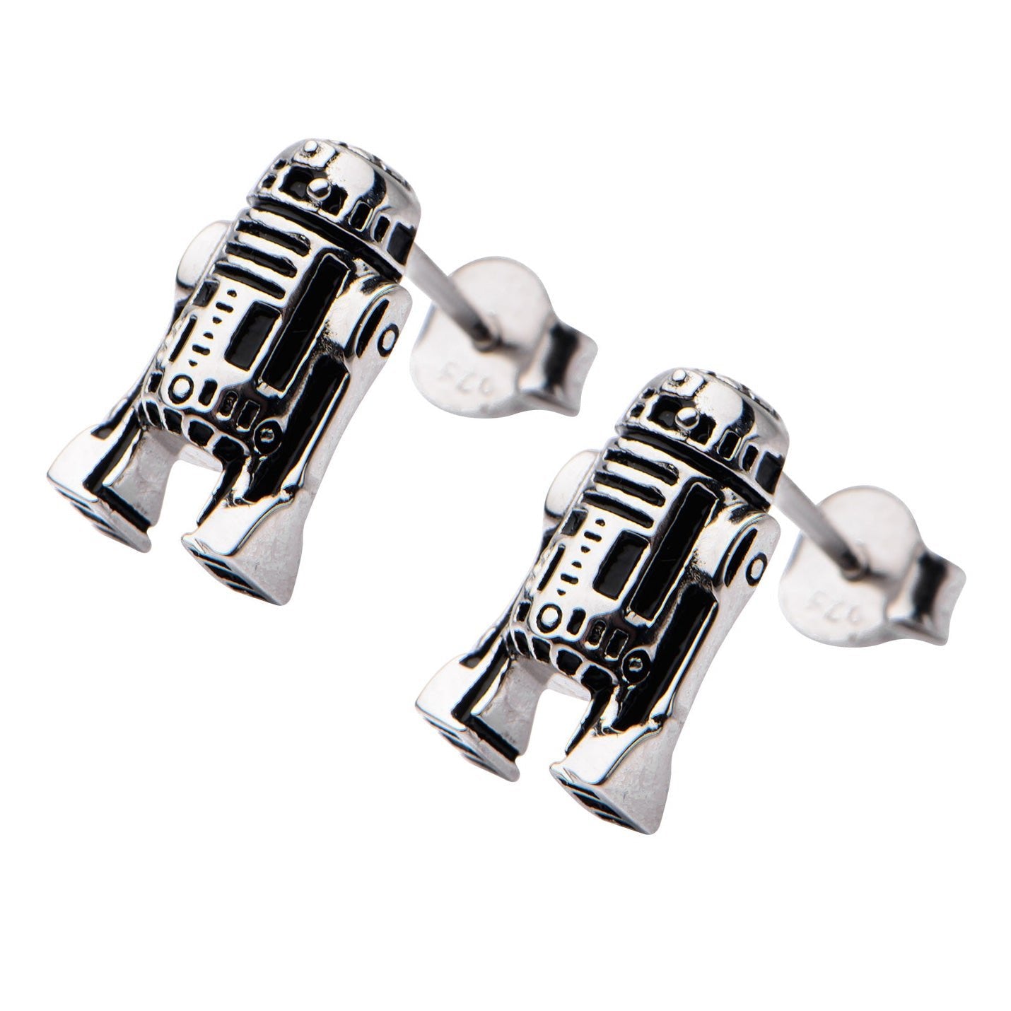 Star Wars R2 - D2 Sterling Silver Earrings - GeekCore
