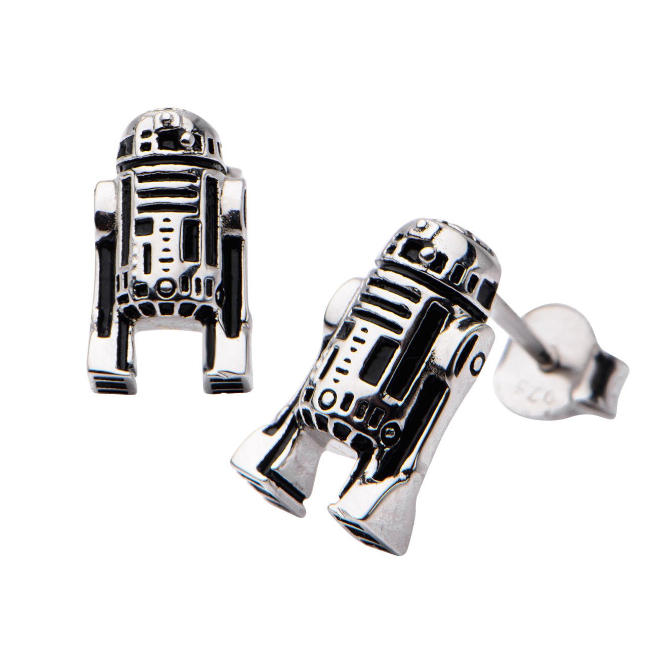 Star Wars R2 - D2 Sterling Silver Earrings - GeekCore