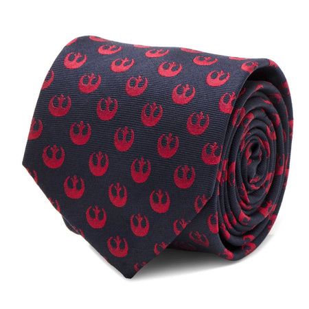 Star Wars Rebel Logo Black and Red Silk Tie - GeekCore