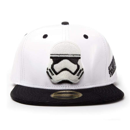 Star Wars Stormtrooper White Snapback Cap with Embroidered Helmet - GeekCore