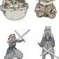Star Wars The Mandalorian Grogu and Ahsoka 4 Piece Pin Set - GeekCore