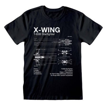 Star Wars X - Wing Sketch T - Shirt - GeekCore