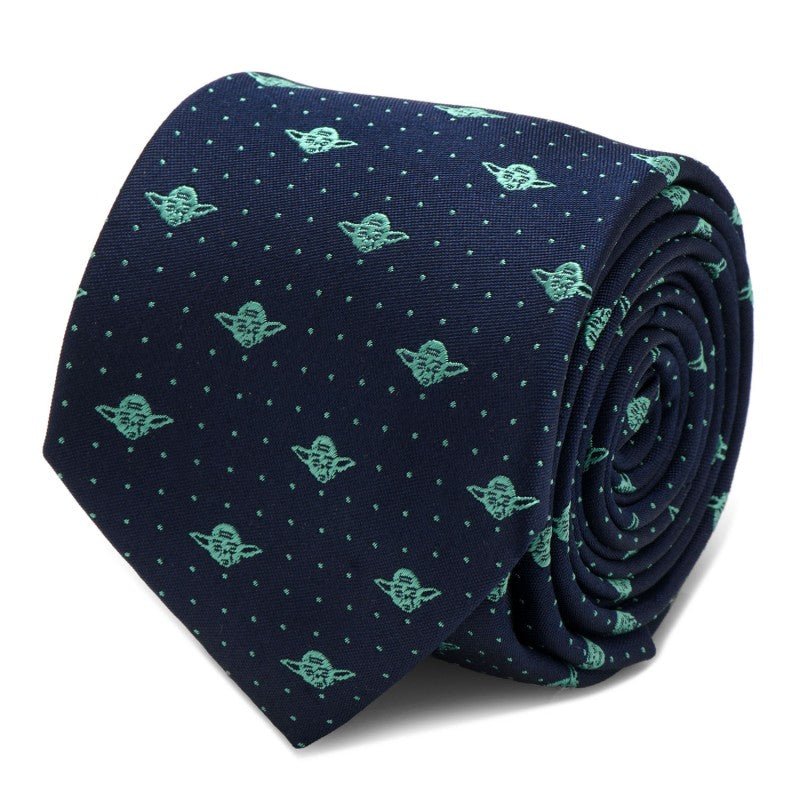 Star Wars Yoda Dot Print Silk Tie - GeekCore