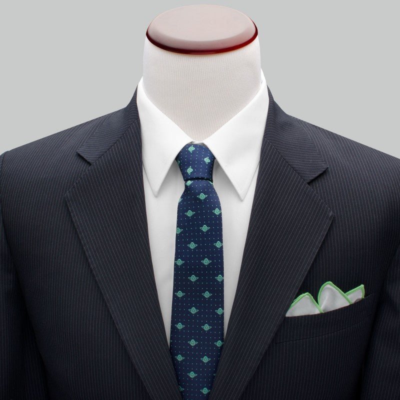 Star Wars Yoda Dot Print Silk Tie - GeekCore