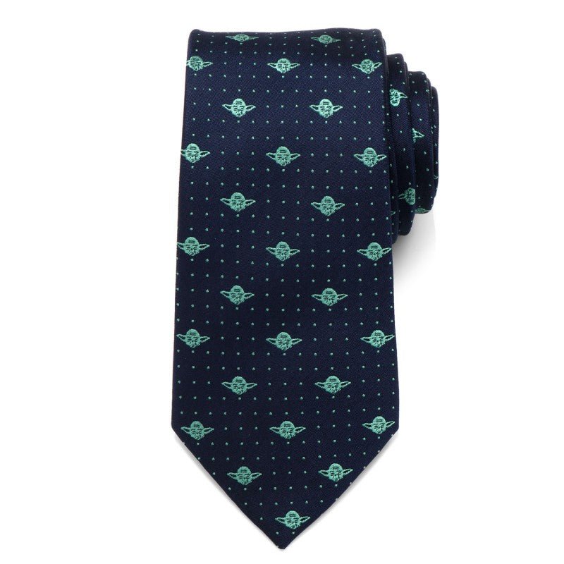 Star Wars Yoda Dot Print Silk Tie - GeekCore
