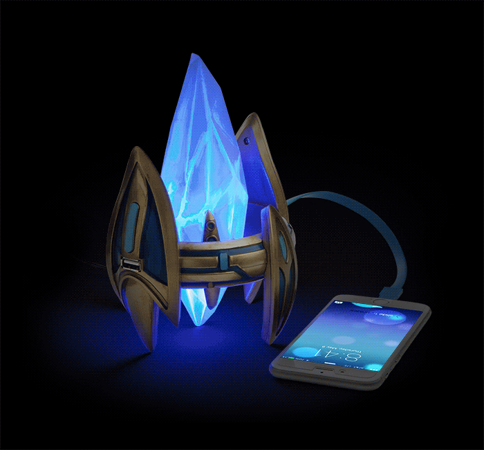 Starcraft Protoss Pylon Desktop Light and Charger - GeekCore
