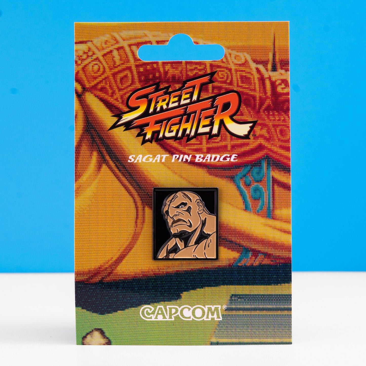Street Fighter Single Character Enamel Pin - Sagat - GeekCore