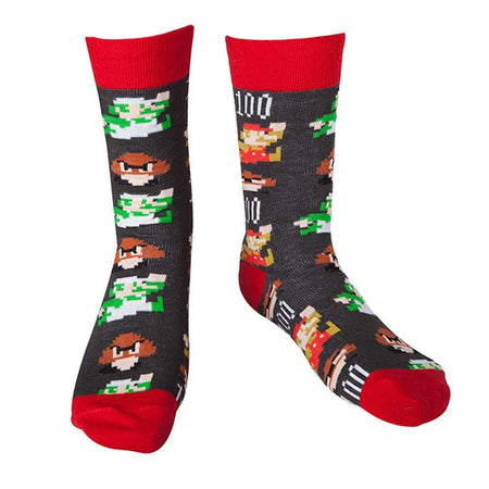 Super Mario 8 - Bit Pixel Socks - GeekCore