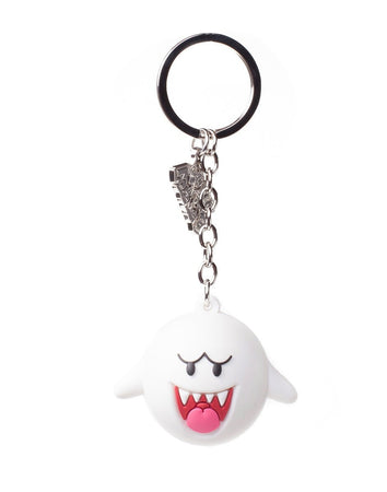 Super Mario Bros Boo 3D Keychain - GeekCore