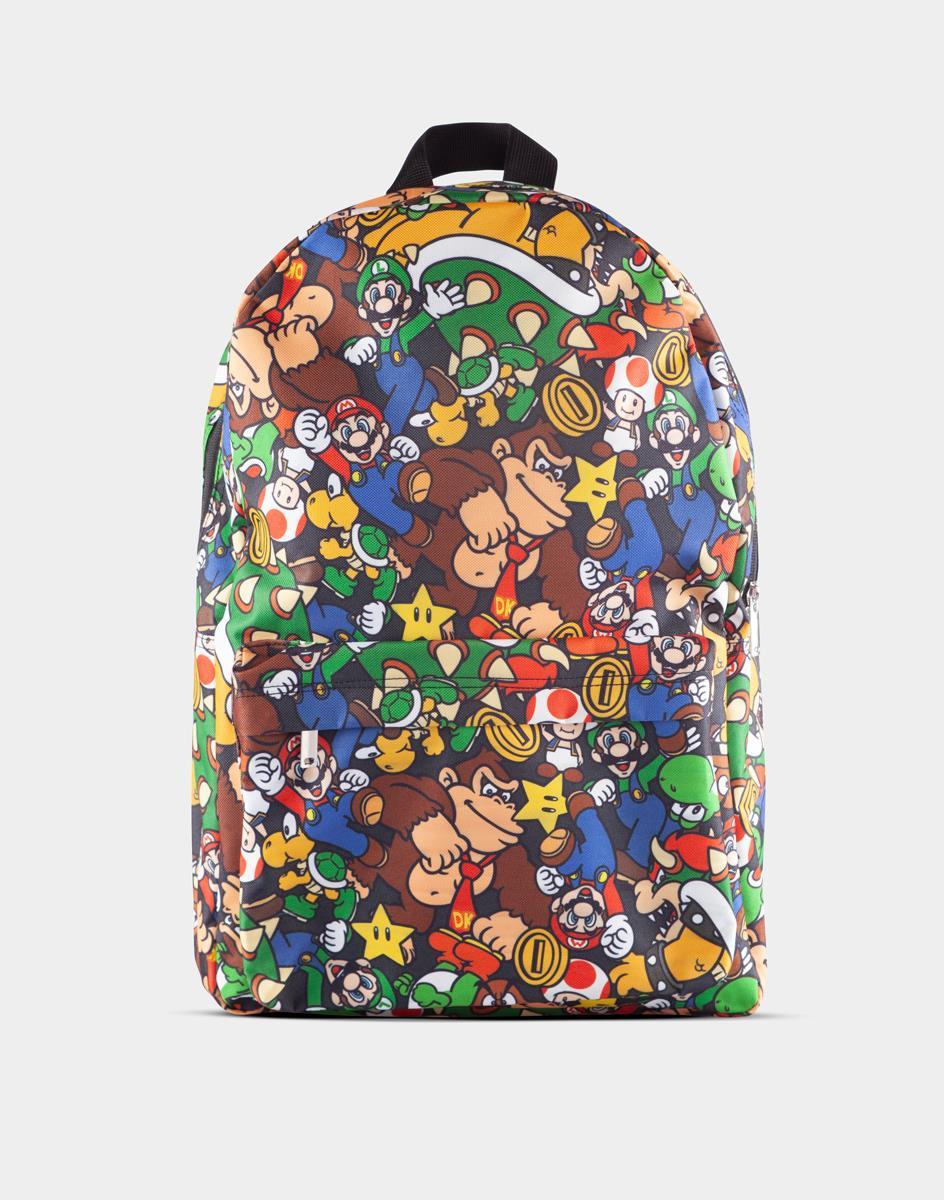 Super Mario Character Print Backpack - GeekCore
