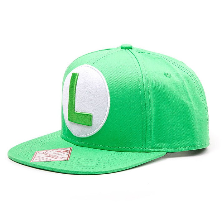 Super Mario - Luigi Green Snapback Cap - GeekCore