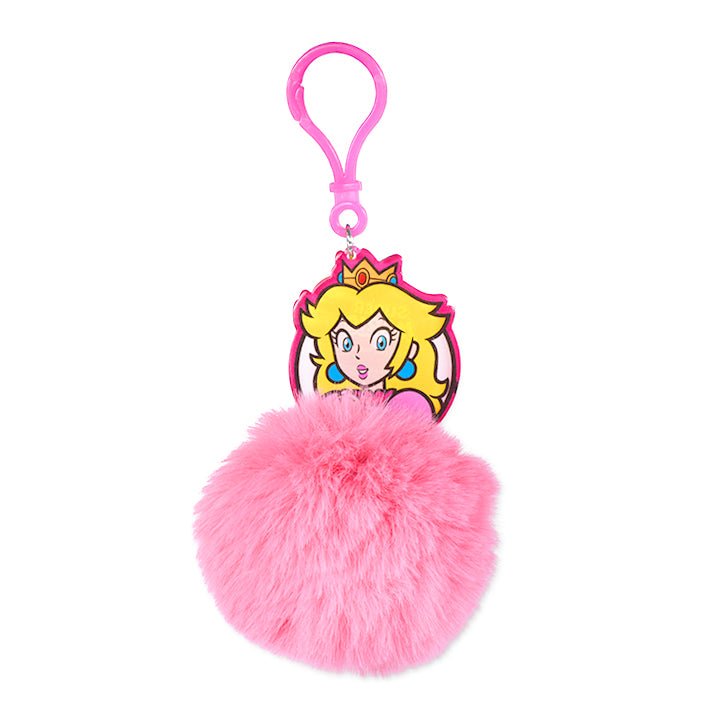 Super Mario Princess Peach Pom Pom Keychain - GeekCore