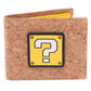 Super Mario Question Block Bi - Fold Cork Wallet - GeekCore