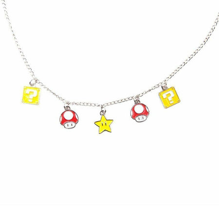 Super Mario Super Mushroom, Question Block and Super Star Necklace - GeekCore