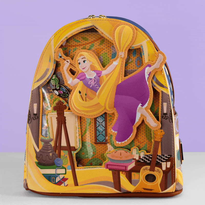Loungefly x Disney Tangled Rapunzel Painting Mini Backpack