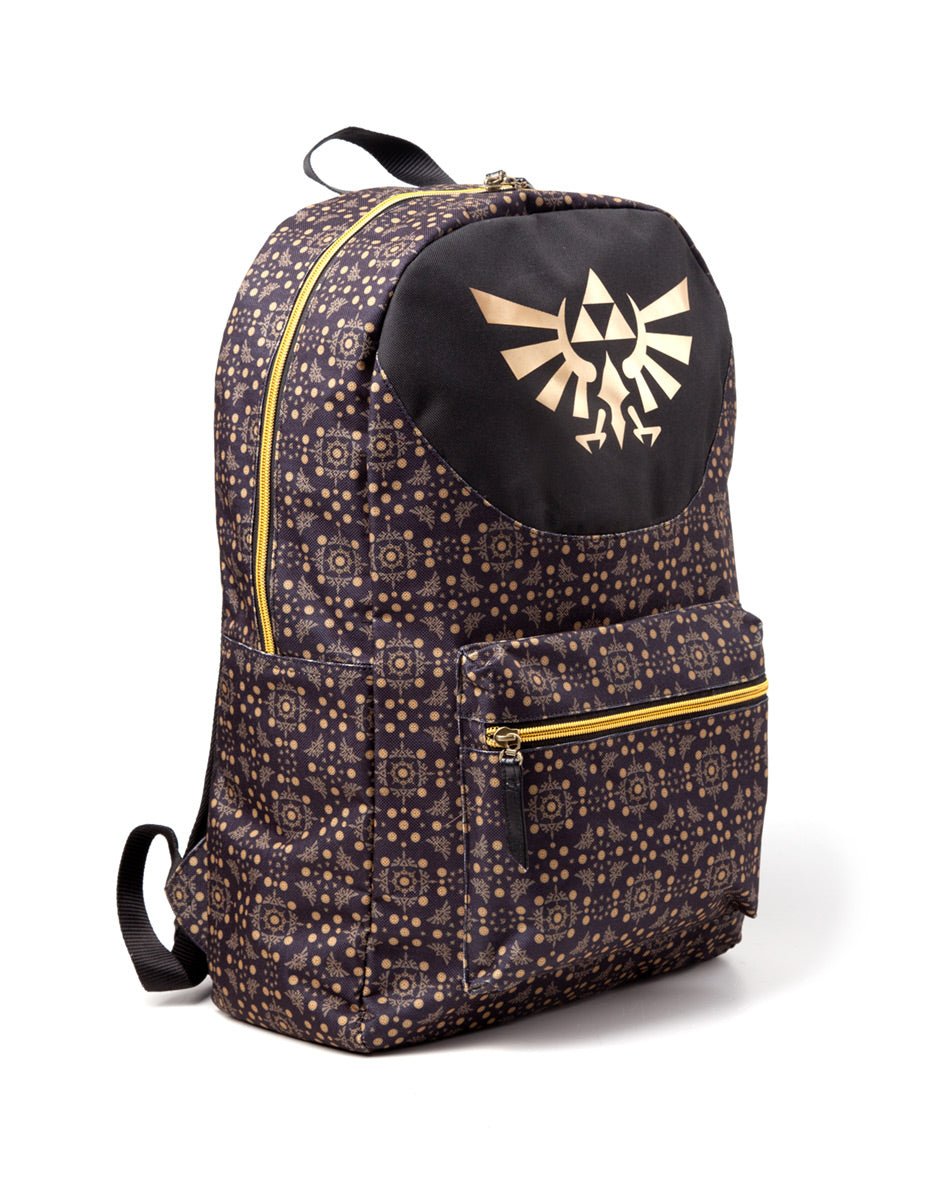 The Legend of Zelda Black and Gold Backpack - GeekCore