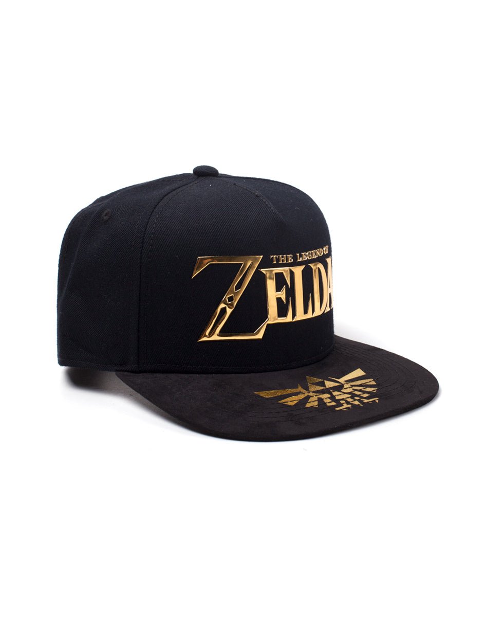 The Legend of Zelda Gold and Black Logo Snapback Cap - GeekCore