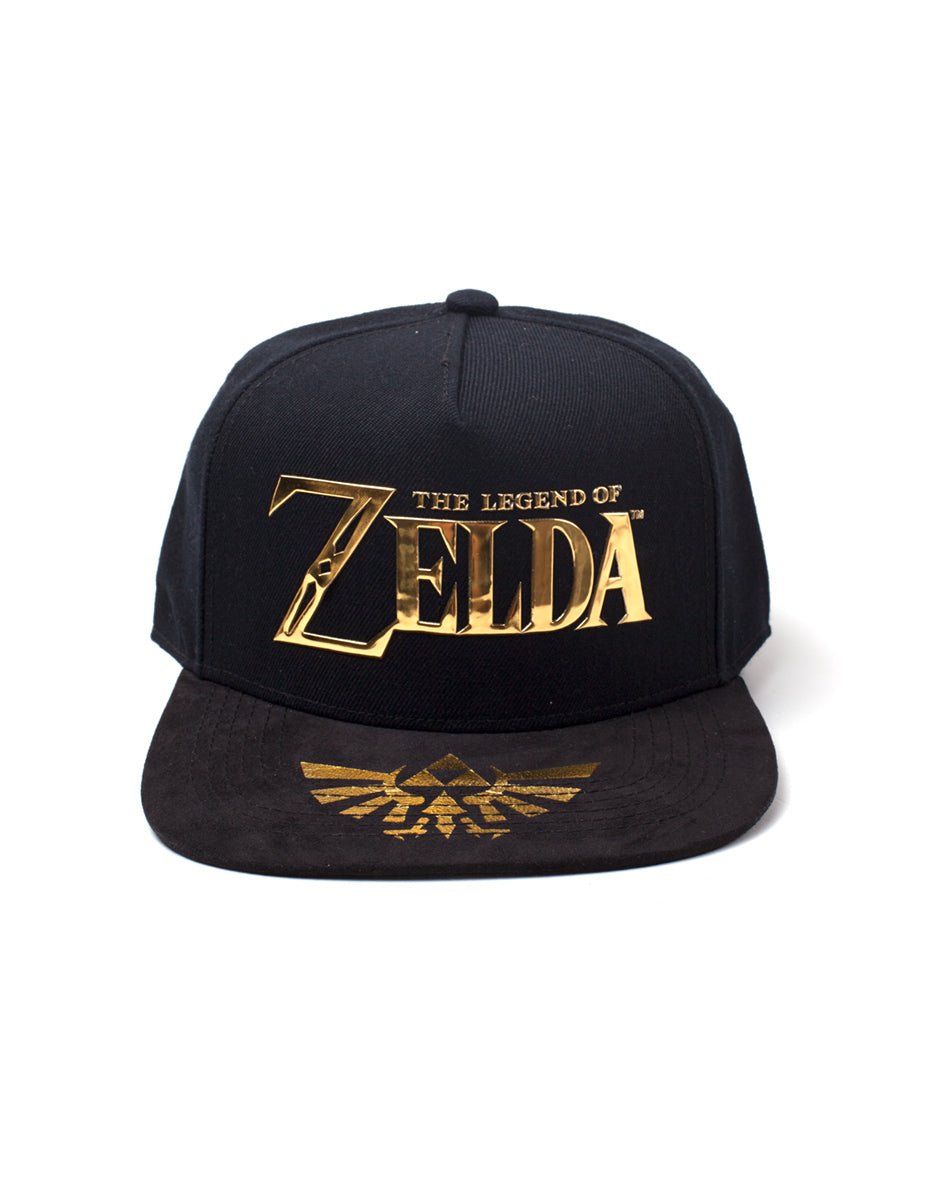 The Legend of Zelda Gold and Black Logo Snapback Cap - GeekCore