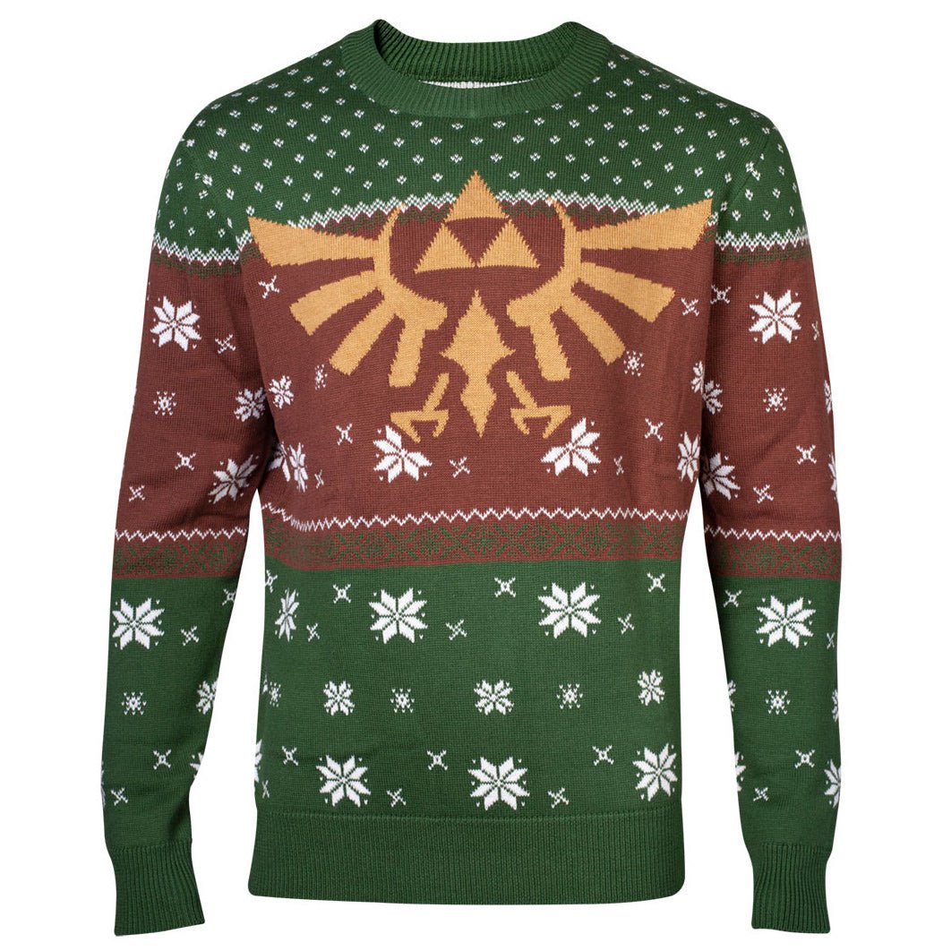 The Legend of Zelda Golden Hyrule Knitted Christmas Jumper / Sweater - GeekCore