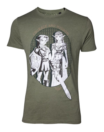 The Legend of Zelda Link & Princess Zelda Unisex T - shirt - GeekCore