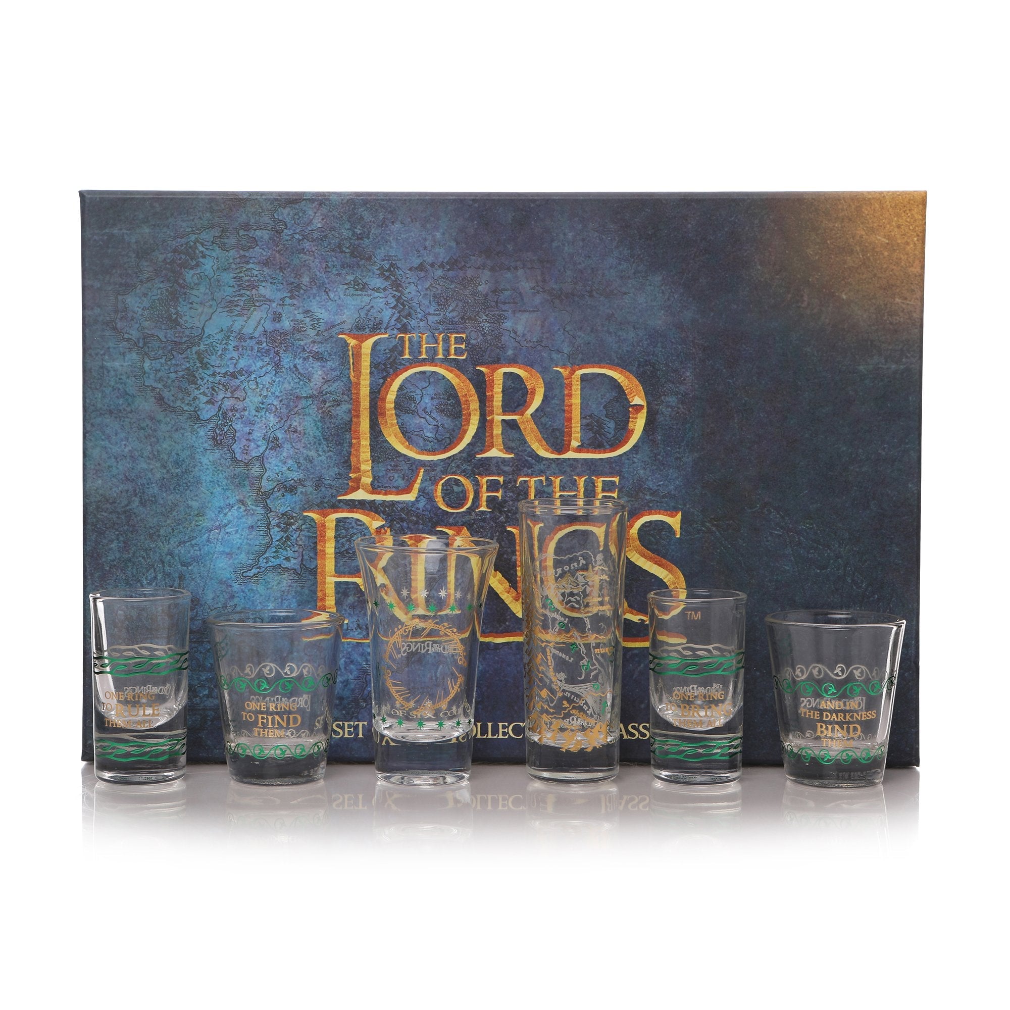 The Lord of the Rings Six Shot Glass Set - GeekCore
