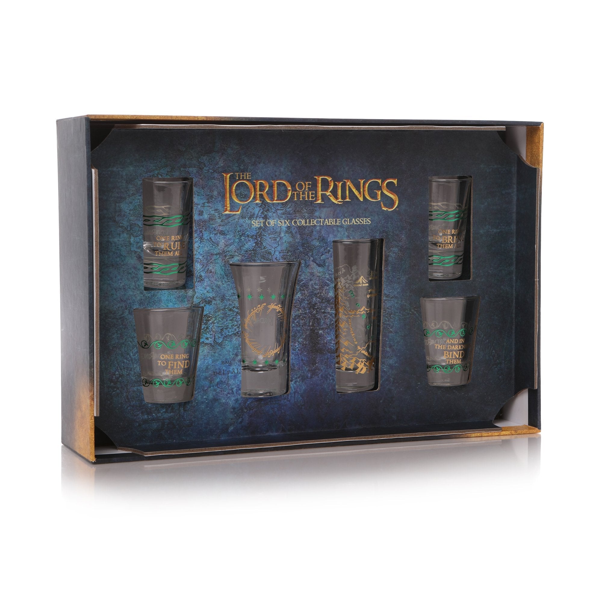 The Lord of the Rings Six Shot Glass Set - GeekCore