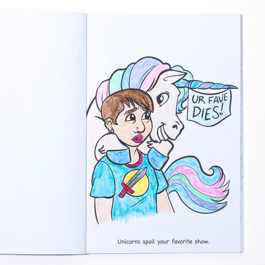 Unicorns Are Jerks Activity And Colouring Book - GeekCore
