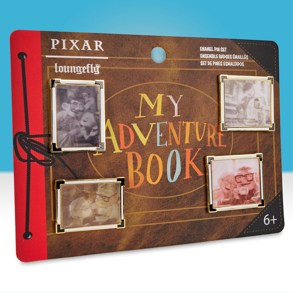 Loungefly x Disney Pixar 15th Anniversary Adventure Book 4 Piece Pin Set