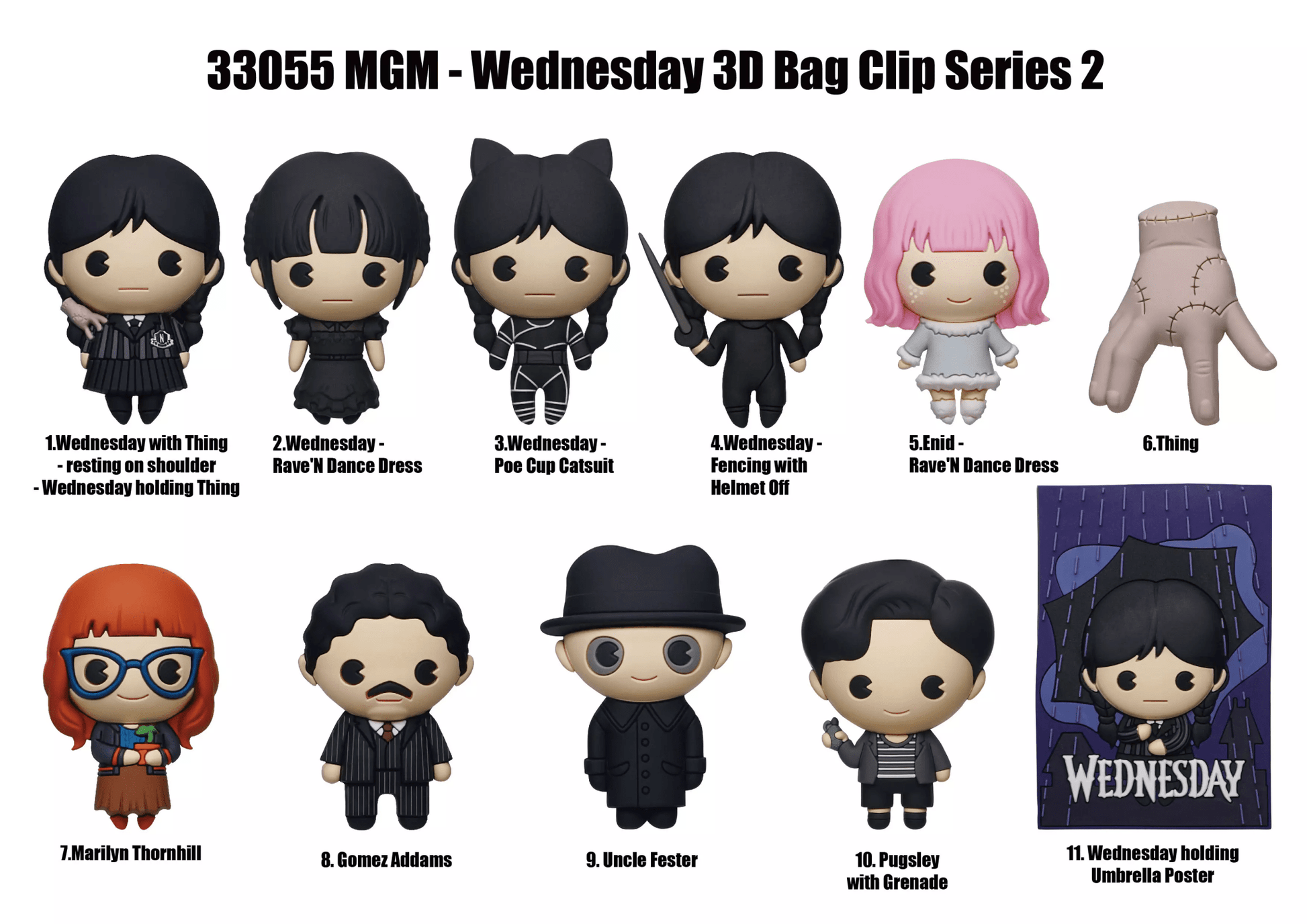 Wednesday Series 2 Blind Bag Mystery Bag Clip - GeekCore